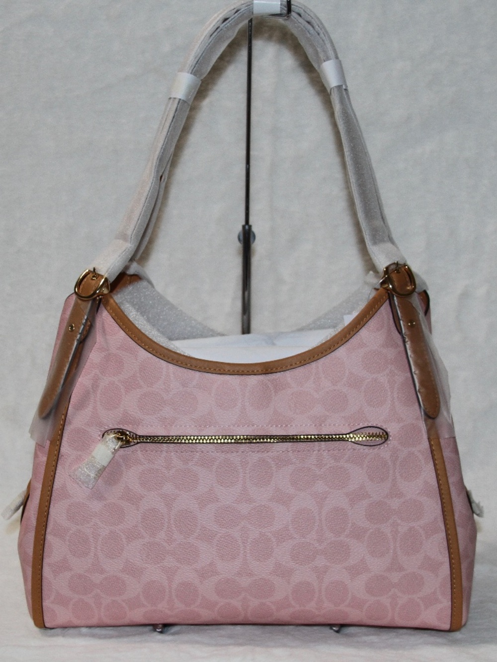 COACH Erin Powder Pink Shoulder Bag In Signature Canvas With Charms Purse - Picture 3 of 7